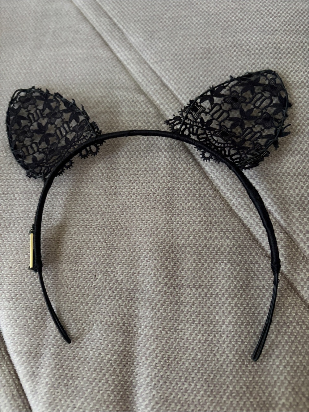 cult gaia Black Lace Cat Ear Headband